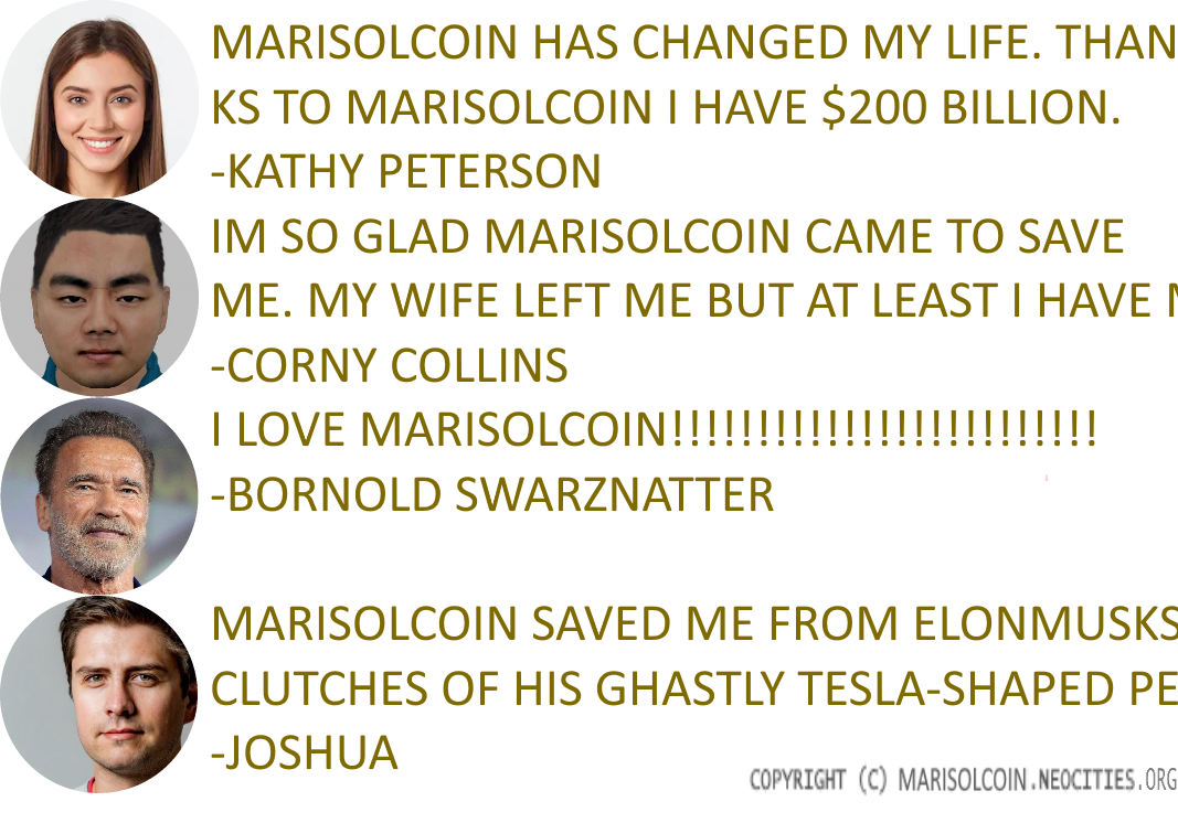 Marisol coin testimonials